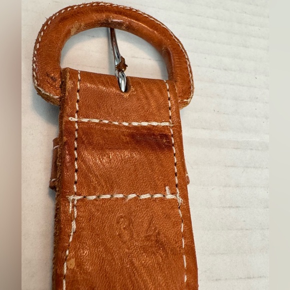 Vintage Handmade Leather and Colorful Woven Tapestry Women's Belt Sz 34 Med - Picture 7 of 11